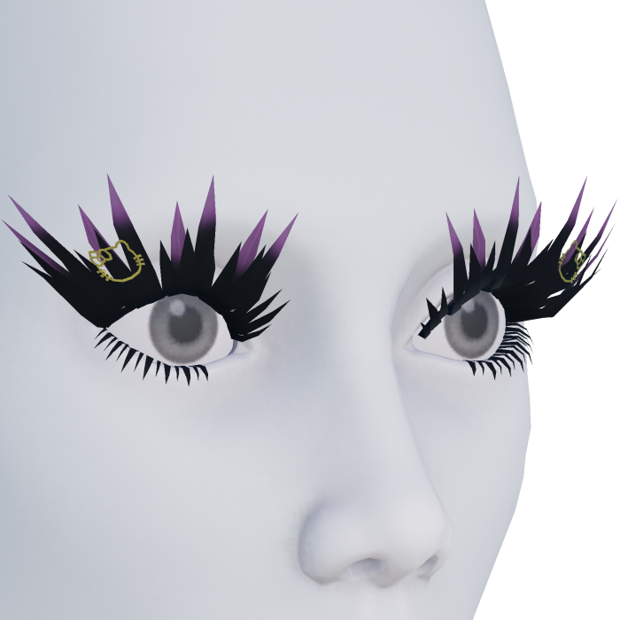Eye lash Long Purple Tip