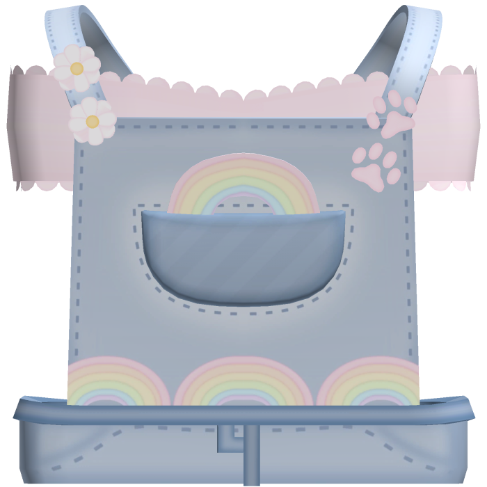 🌈 Hamtaro denim rainbow overalls 🐹🍀
