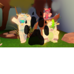 Cows in rainbow