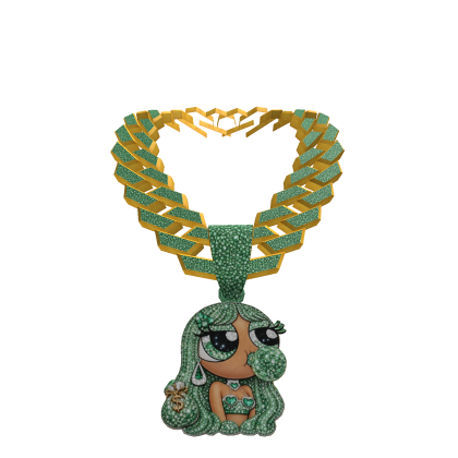 Green Baddie Iced Chain. Roblox item