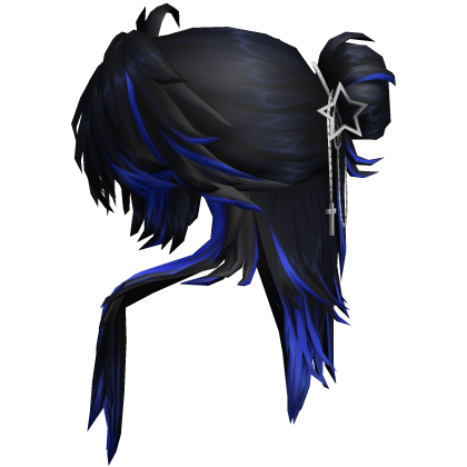 Blue Messy Gothic Wolfcut