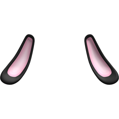 black kawaii droopy bunny ears Roblox item