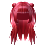 Red Kawaii Cheerleader Hair