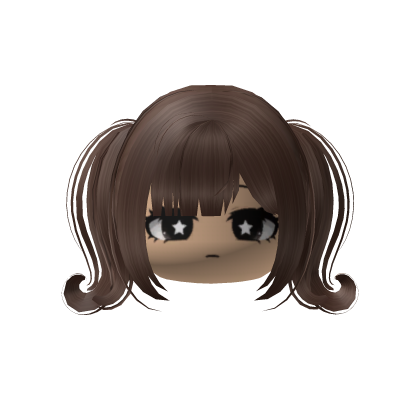Short Y2K Cute Brown Bob Vkei w Face Girl Roblox item