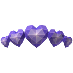 Purple Shimmering Heart Crown