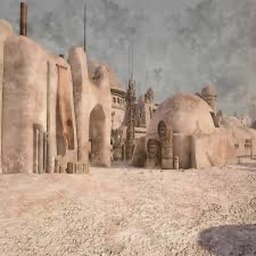 star wars battle in Mos Eisley spaceport