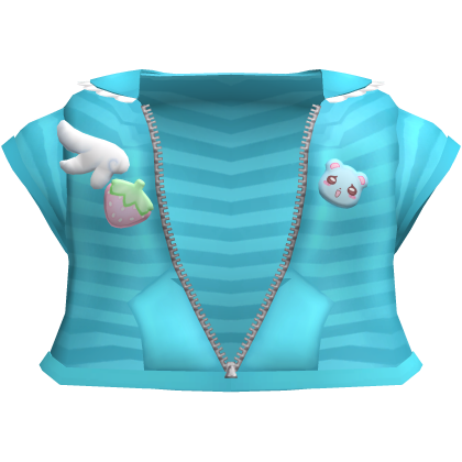 ♡ Kawaii cyan bunny hood
