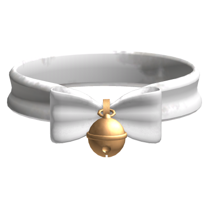Cat Bow Bell choker | White Roblox item