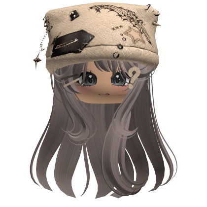 Ash Y2K Punk Beanie Girl Hair