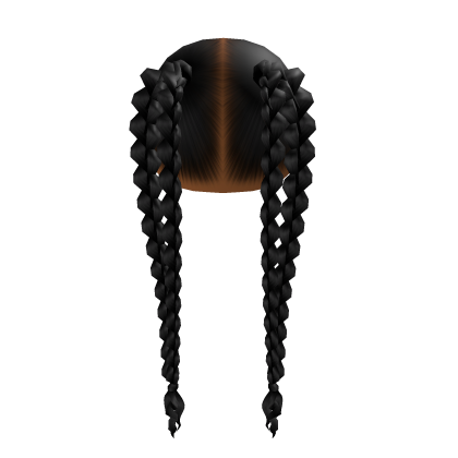 Double Braided Pigtails [Black] Roblox item