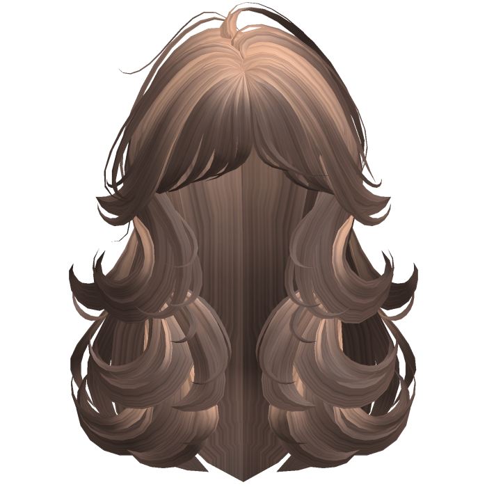 Fluffy Brown & Blonde Streaked Layered Hair
