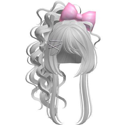 Elegant Curly Darling Bow Updo in Silver
