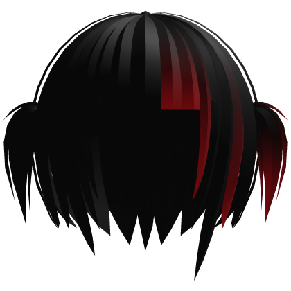 🕸️๋. ⭑ Mourning Gothic Pigtails || Red Black