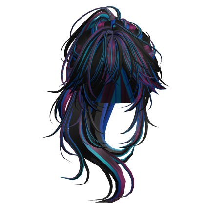 Wolfcut Anime Layered Ponytail Galaxy