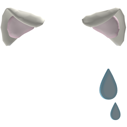 awkward neko ears with droplet in blonde