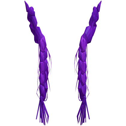 teased scene neon purple emo messy braid add-on Roblox item