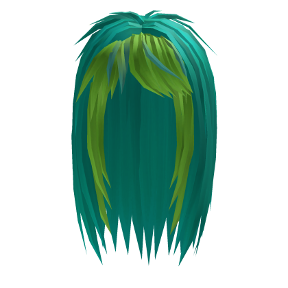 blue w green slime bangs