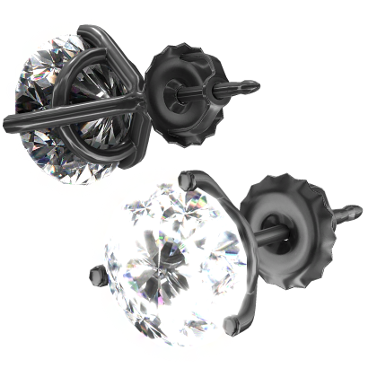 Silver Brilliant Cut Diamond Glow Earrings