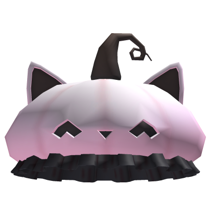 Pink Halloween Pumpkin Cat Hat