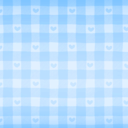 Blue Plaid Hearts