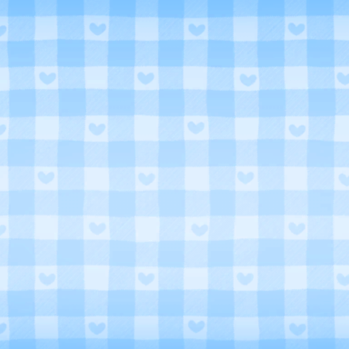 Blue Plaid Hearts