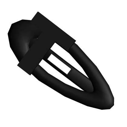 black t initial hair clip Roblox item