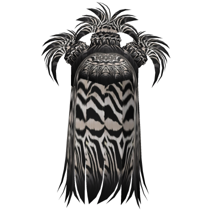 Y2k Scene Punk Spiky Braided Drag Hair in Zebra Roblox item