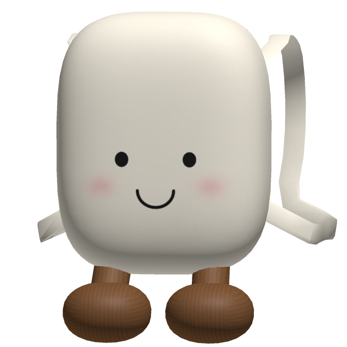 White Jellycat Marshmallow Plushie Backpack [3.0]