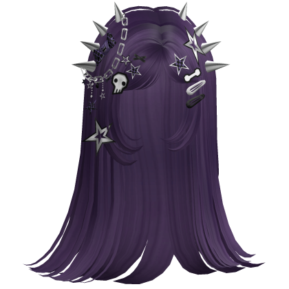 ♡ Scene Spiky Straight Hair (Purple)
