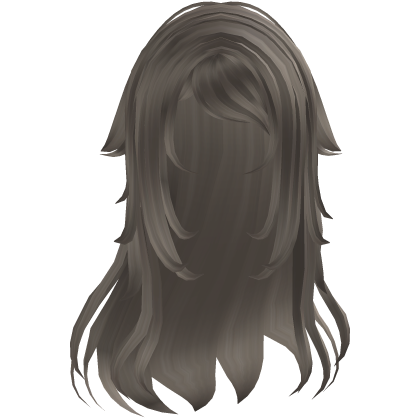 Ash Brown Long Scene Emo Fluffy Layered Hair Roblox item