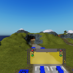 Blue Car Racing