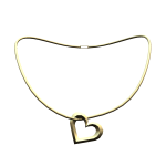 Gold Hanging Heart Necklace (3.0)