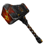 Glowing Lava War Hammer