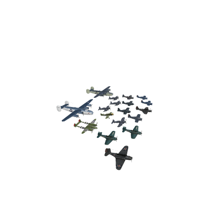 American WW2 Aircraft Meshes Collection
