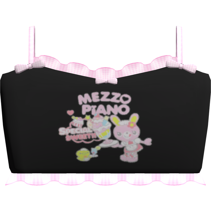 🥯 sweet mezzo piano ruffle babydoll top black