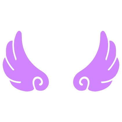 ♡ Cute Flared Sticker Angel Wings in Purple Roblox item