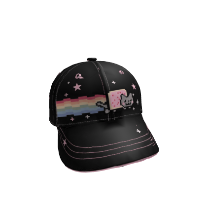 Black Pink Nyan Cat Cap