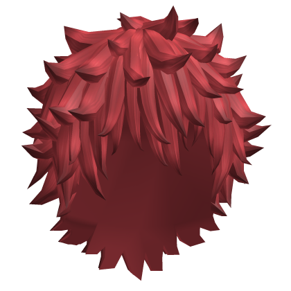 red fluffy emo hair