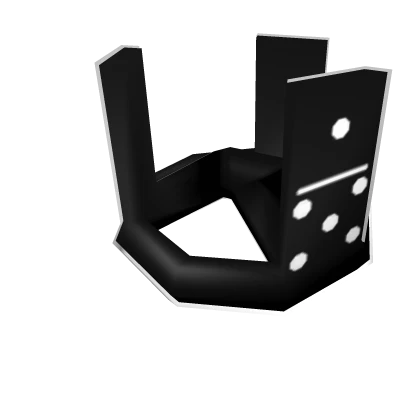 Black white domino crown Roblox item render
