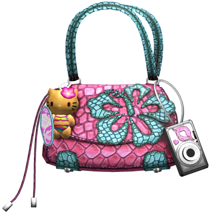 Gyaru Tropical Kitty Bag (Pink&Blue)