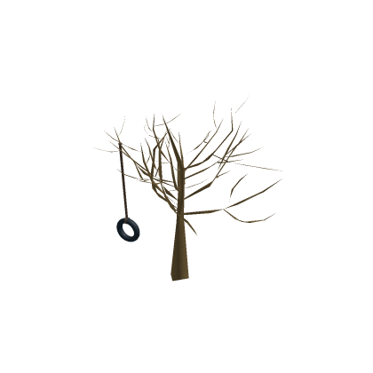 Tree with tire swing