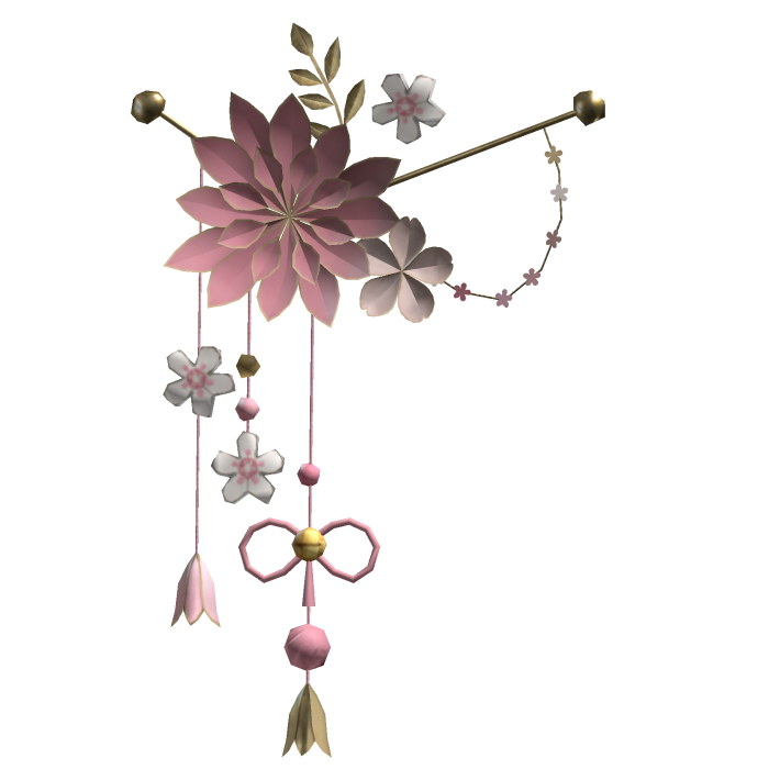 Pink & Gold Lotus Japanese Flower Hairclip