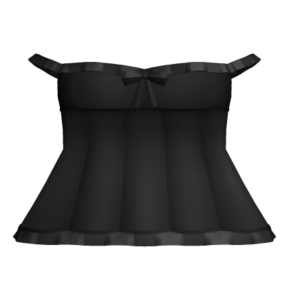 Basic Cute Kawaii Black Dress w bow n ruffles