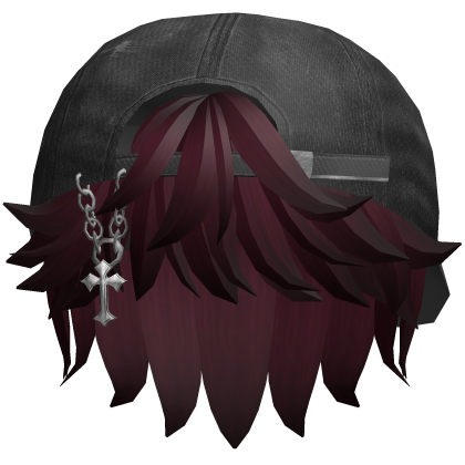 Messy Red Hair w/ Y2k Hat Roblox item
