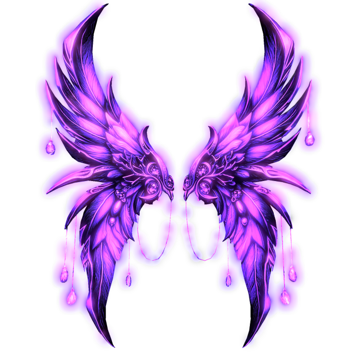 Glowing Butterfly Wings (Emissive) - Purple