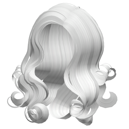 Soft Wavy Layered White Hair Roblox item