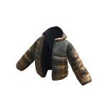 DIESEL Puffer Jacket (Blue and Orange Acid Rain)