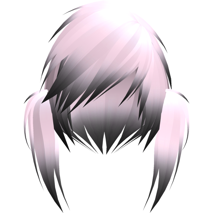 emo scene vkei pink black moe pigtails