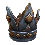 Gilded Silver Tall Crown of Authority