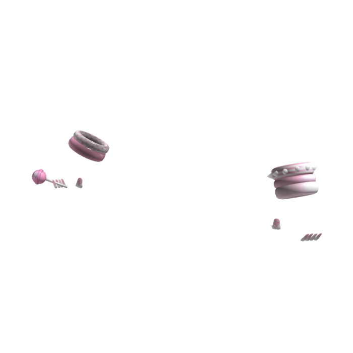 baddie lollypop chunky bangles duck nails pink